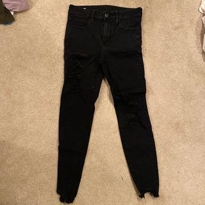 American eagle black ripped jeans, good quality